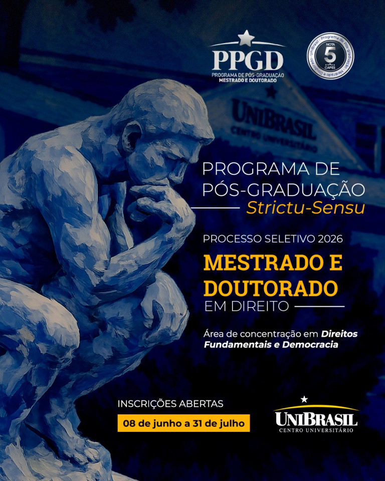 Programa de Pós-Graduação em Direito está com inscrições abertas para Mestrado e Doutorado